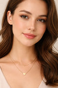 Love Heart Necklace Double chain