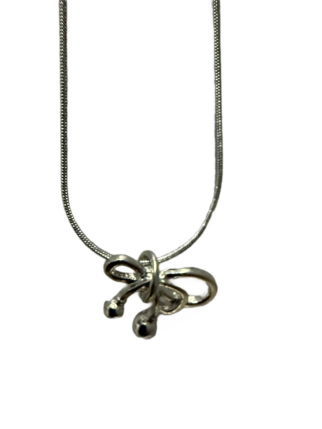 Silver Plated Bow Knot Pendant Necklace for Women –  Fashion Jewellery