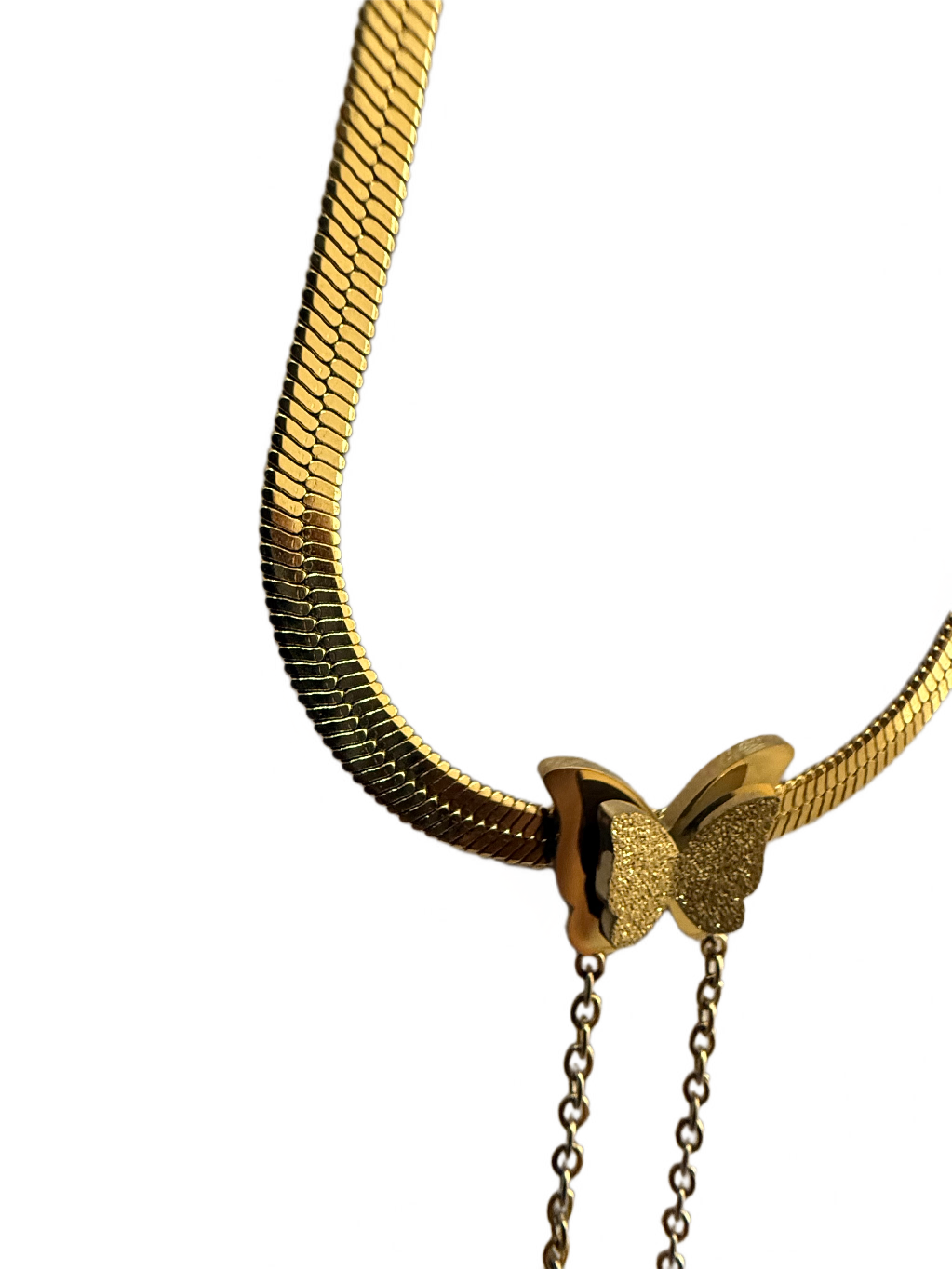 Butterfly Luxe Snake Chain Necklace